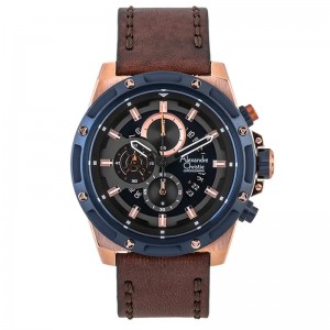 Alexandre Christie AC 6506 Rosegold Blue Man MCLURBU